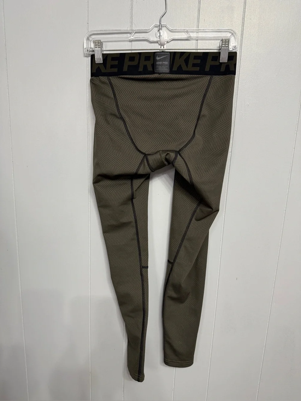 Nike Men's Olive/Black Pro Compression Tights